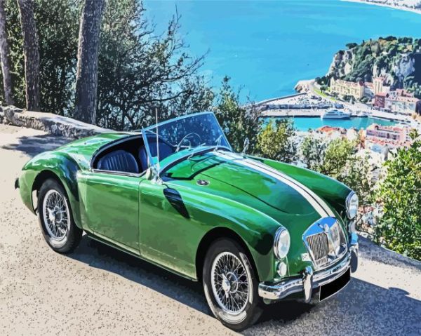 Antique MG Car Paint By Number