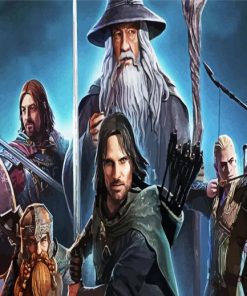 Aragorn and Characters of Lord of The Ring Art paint by numbers