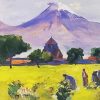 Ararat and Saint Hripsime Church Saryan paint by numbers