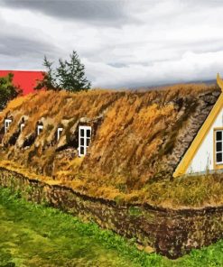 Árbær Open Air Museum Reykjavik Paint By Number