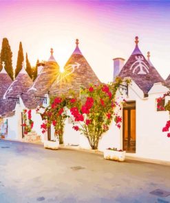 Alberobello Town paint by numbers