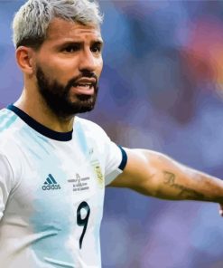 Argentina Player Sergio Agüero Paint By Number