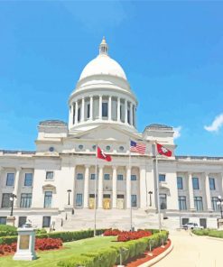 Arkansas State Capitol Building Paint By Number