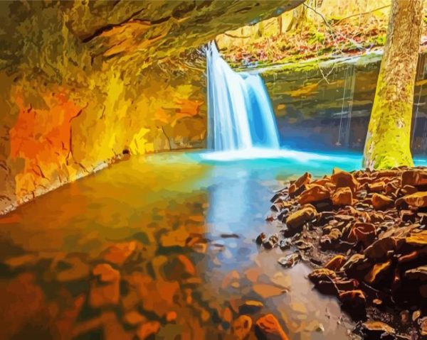 Arkansas Waterfall Landscapes Paint By Number