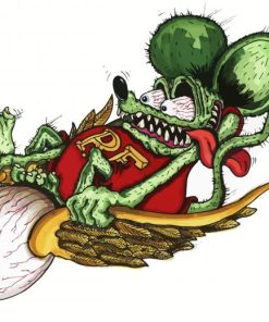 Art Rat Fink paint by numbers