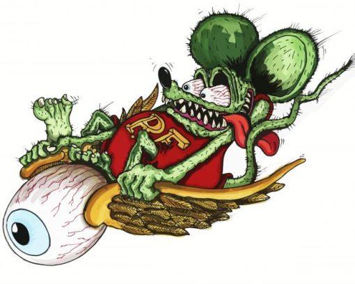 Art Rat Fink paint by numbers