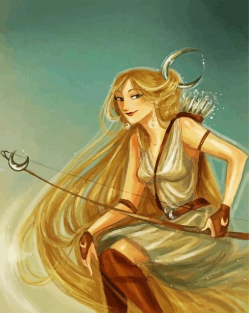 Artemis Woman Art paint by numbers