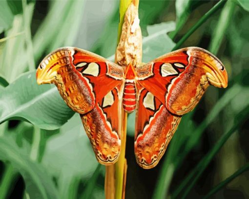 Atlas Moth Butterfly Paint By Number