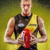 Australian Football League Dustin Martin With Ball Paint By Number