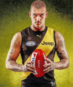 Australian Football League Dustin Martin With Ball Paint By Number