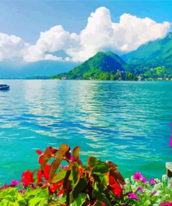 Beautiful View Of Annecy Lake France paint by numbers