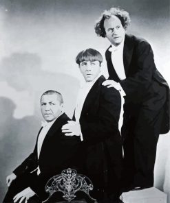 Black And White Three Stooges Paint By Number