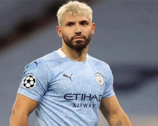 Blondy Sergio Agüero paint by numbers