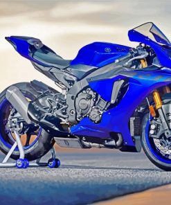 Blue Blue Motorcycle paint by numbers