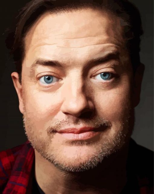 Blue Eyes Brendan Fraser paint by numbers