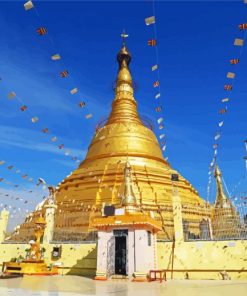 Botataung Kyaik Dae Ap Sandaw Oo Pagoda Yangon Paint By Number