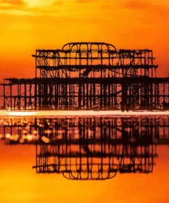 Brighton Pier Silhouette Paint By Number