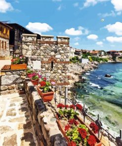 Bulgaria Sozopol Town paint by numbers