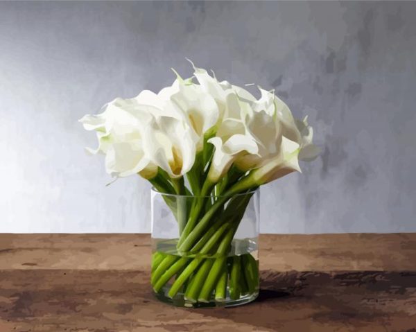 Calla Lily Glass Vase Paint By Number