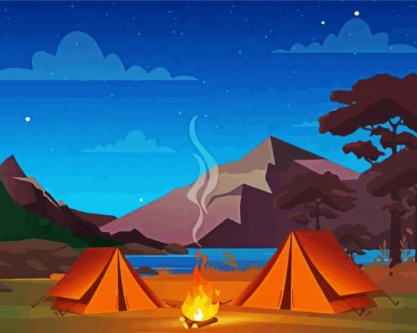 Camp Tentes Paint By Number