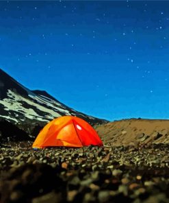 Camping In The Andes Moountains At Night paint by numbers