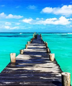 Cancun Beach Pier paint by numbers