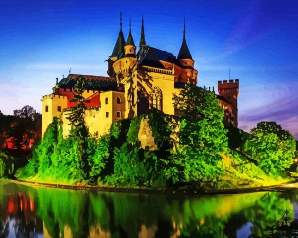 Castle of Spirits Slovakia paint by numbers