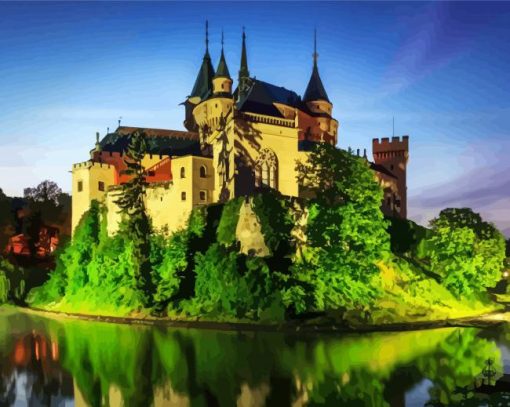 Castle of Spirits Slovakia paint by numbers