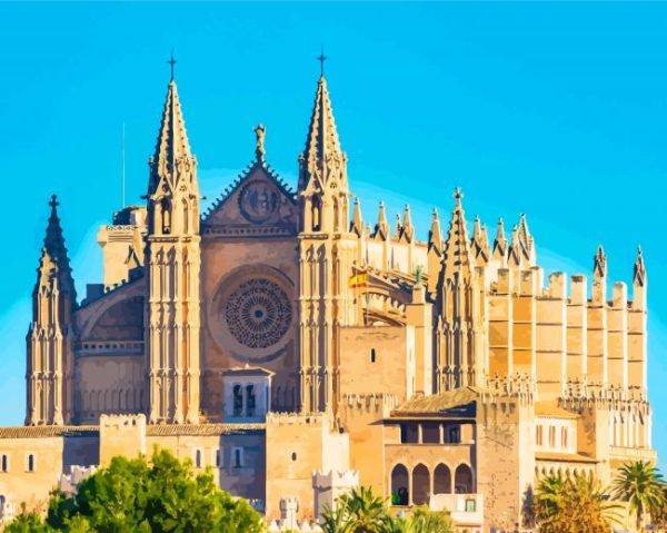Catedral Basílica de Santa María de Mallorca Palma paint by numbers