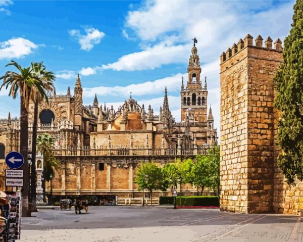 Catedral de Sevilla paint by numbers