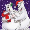 Christmas Polar Bears paint by numbers