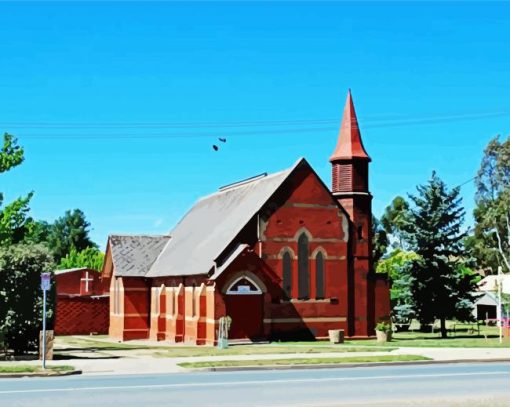 Church In Yea Australia paint by numbers