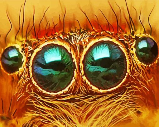 Close Up Spider Eye Paint By Number