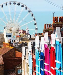 Colorful Houses In Brighton Paint By Number