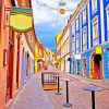 Colorful Street in Zagreb paint by numbers