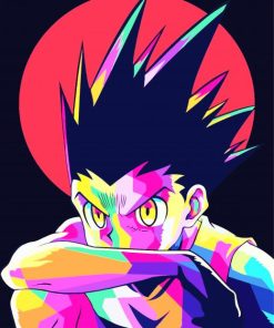 Colorful Gon Freecss paint by numbers