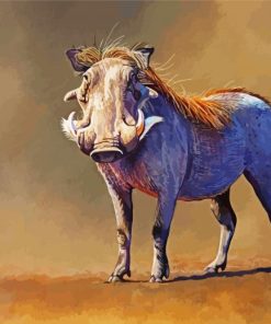 Common warthog Animal paint by numbers