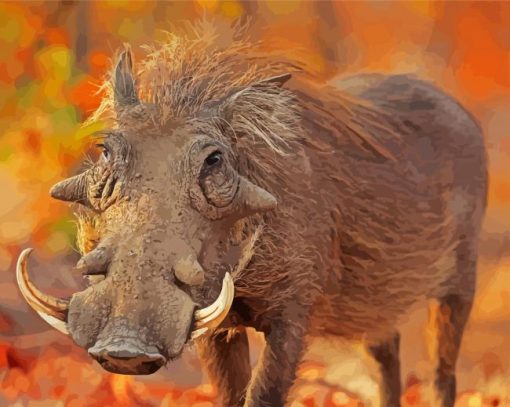 Common warthog paint by numbers