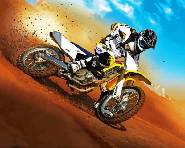Cool Motocross Paint By Number