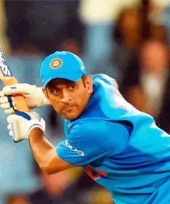 Cricketer Dhoni paint by numbers