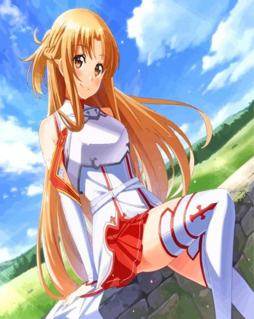 Asuna Yuuki Anime Girl Paint By Number