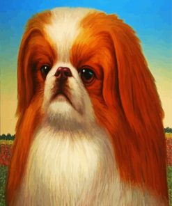 Cute Pekingese Dog paint by numbers