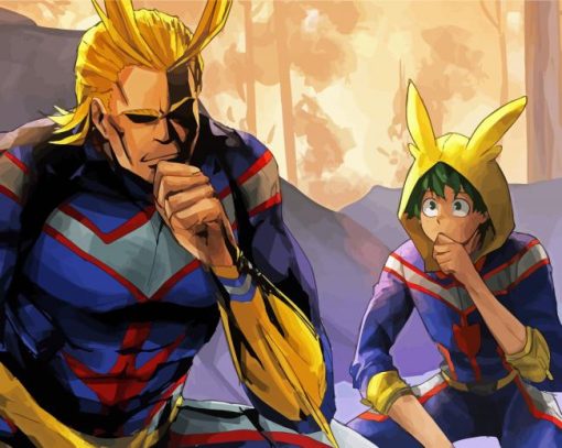 Deku And All Might Paint By Number