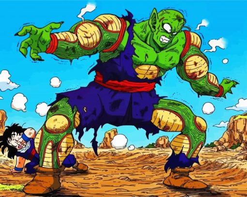 Demon Piccolo Dragon Ball Z paint by numbers