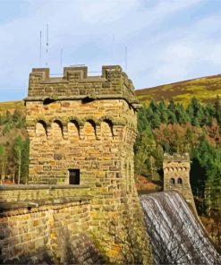 Derwent Reservoir Sheffield paint by numbers