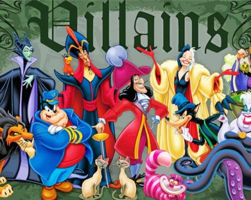 Disney Supervillains Poster Paint By Number