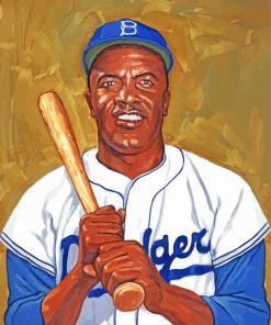 Dodgers Jackie Robinson Art paint by numbers