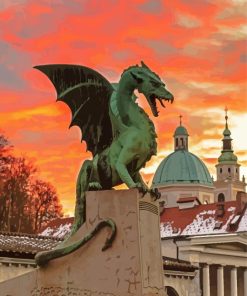 Dragon Bridge Slovenia Paint By Number