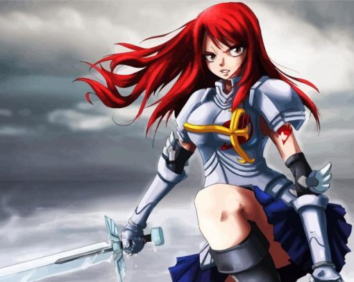 Erza Scarlet paint by numbers