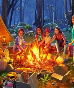 Family Campfire Paint By Number